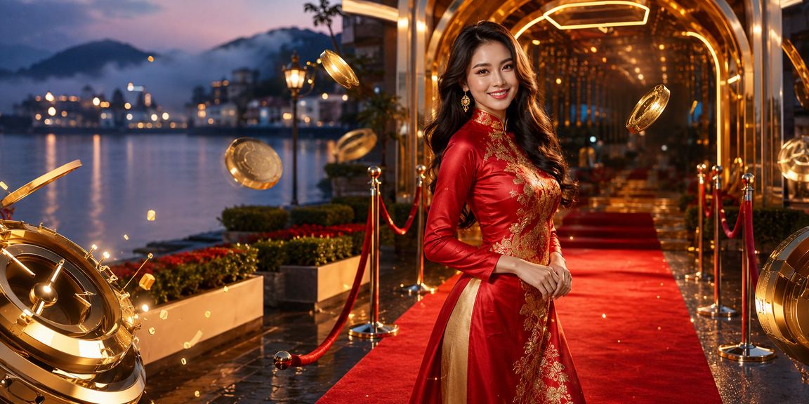 Người chơi đang trải nghiệm cá cược thể thao tại Đà Lạt với áo dài truyền thống